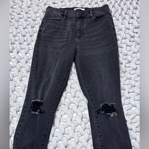 PacSun Women’s Skinny Ripped Black Jeans